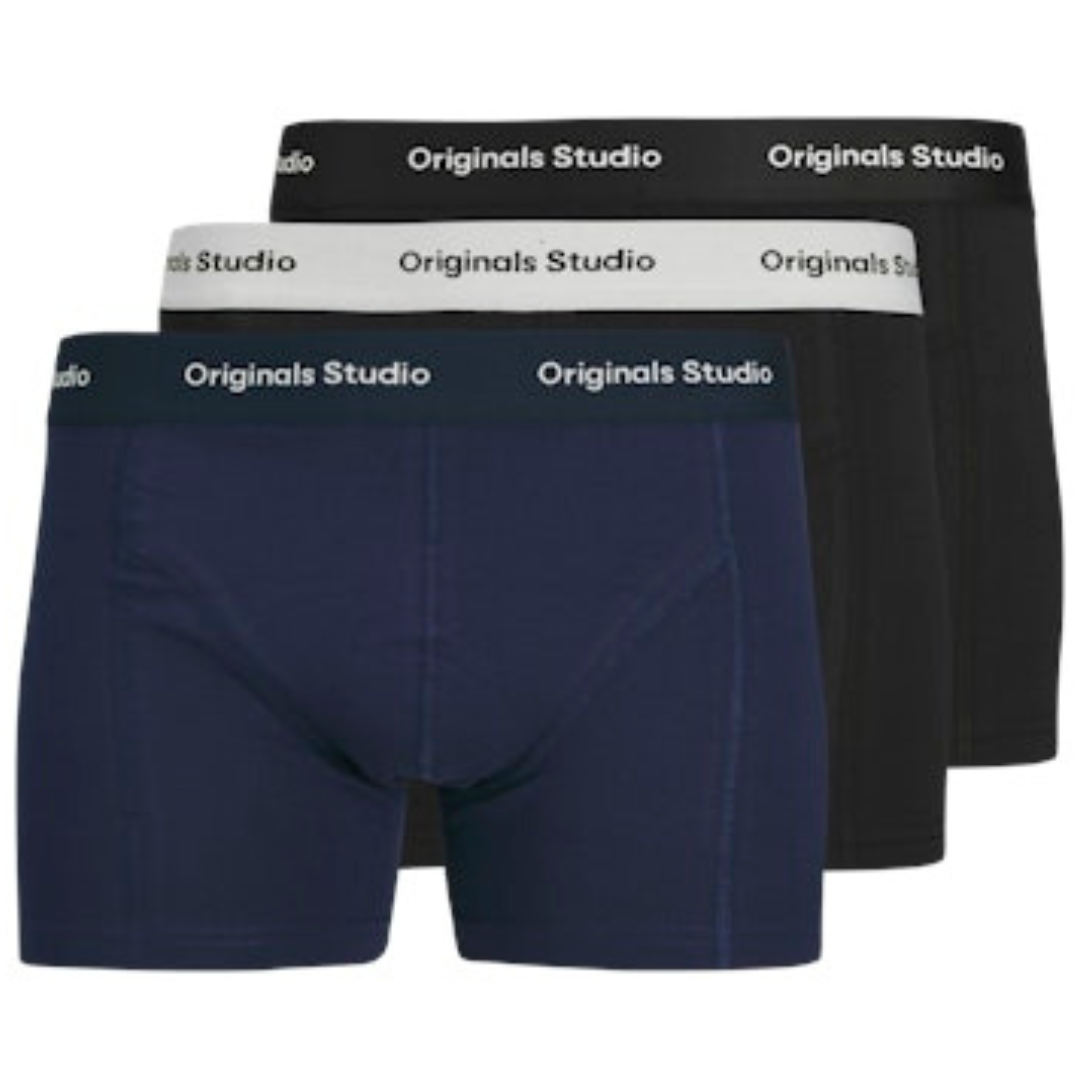 J&J Muške Bokserice JACVESTERBRO SOLID TRUNKS 3 PACK